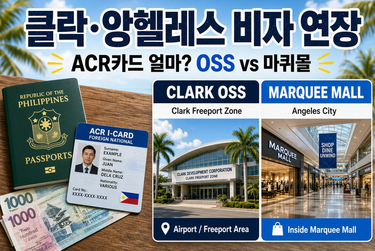 클락·앙헬레스 비자연장 ACR카드 얼마? OSS vs 마퀴몰 창구·시간 비교 4 대표이미지
