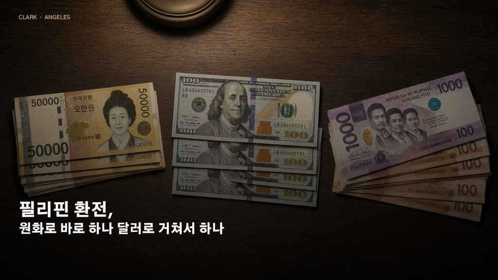 필리핀 환전, 원화로 바로 하나 달러로 거쳐서 하나 — 클락·앙헬레스 실전 가이드 1 image 98