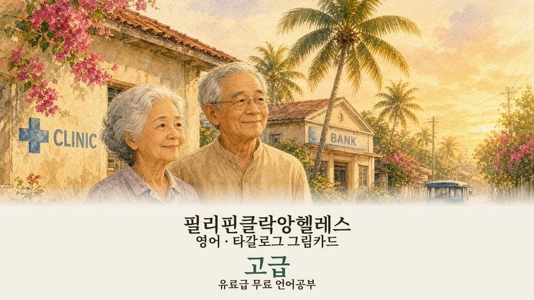 (고급 영어·타갈로그)필리핀클락앙헬레스 그림카드 유료급 따갈로그어 무료 언어공부 1 대표이미지